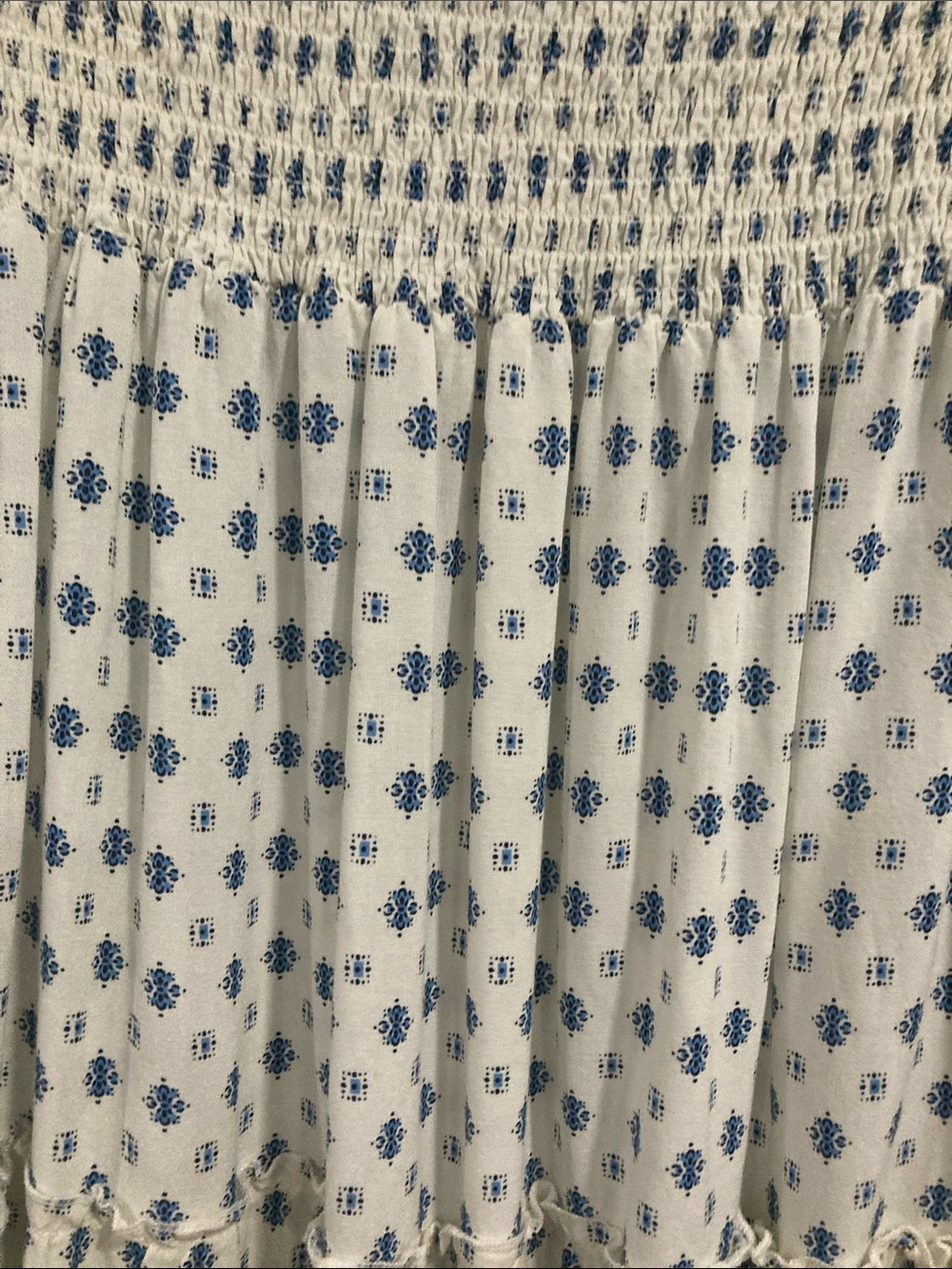 Liberty Love Cream Maxi Skirt with Blue Floral Print - Picture 3 of 6